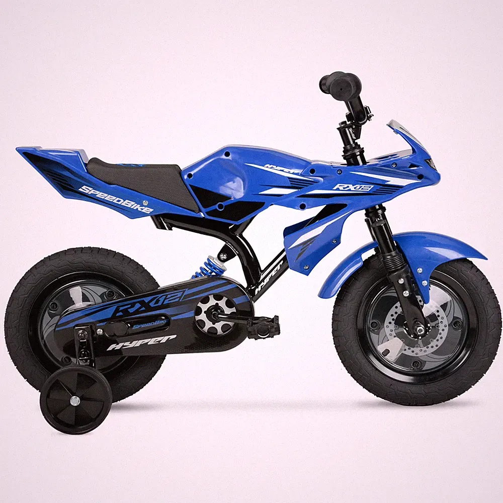 12" Hyper Speed Bike, Childs Bicycle; Kids Ages 2-4 Years Old, Blue, Character G