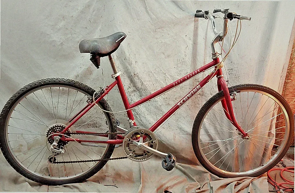 1986 Schwinn West Runner Hybrid Bike 17" Medium Steel Step-Thru Cafe Commuter :)