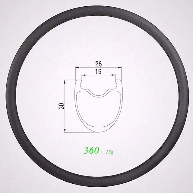 700c Clincher Tubeless Gravel Road Bike Carbon Rim Matte Glossy 24H 28H 32H 36H