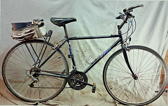 97' Fuji Crosstown City Hybrid Bike 19"Large Steel Triple 15 Speed Cafe Commuter