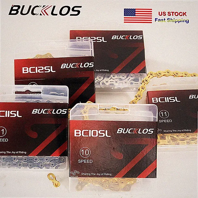 BUCKLOS MTB Road Bike Cassette Chain SL 10/11/12 Speed 116 Links for Shimano US