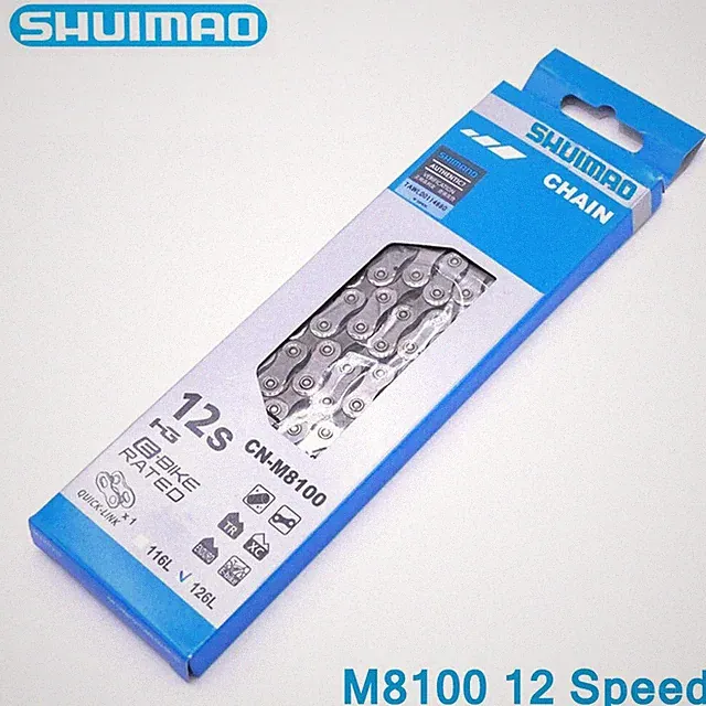Shuimao CN-M8100 Bicycle Chain, Deore XT Ultegra,12-Speed, 126 Links, MTB E-Bike