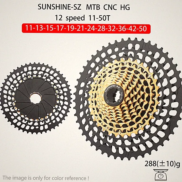 SUNSHINE 12 Speed MTB Bike Ultralight Cassette 11-46/50/51T Freewheel HG freehub