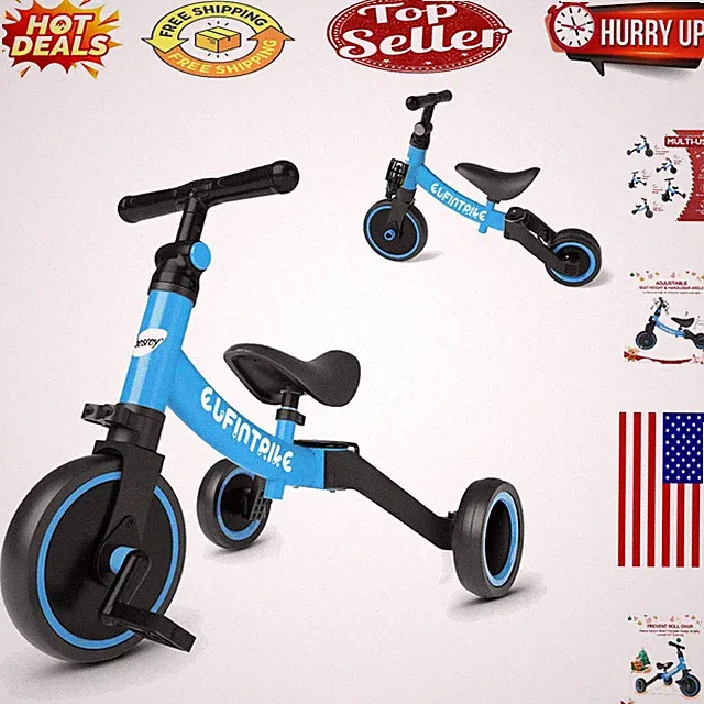 VersaRide 5-in-1 Toddler Bike: Safe, Stylish & Adjustable for Ages 12 to 4